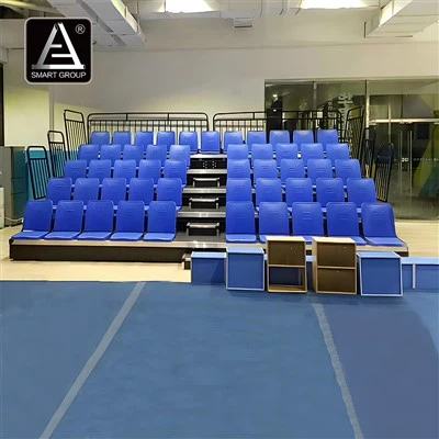Indendørs bærbare teleskopiske tilbagetrækkelige Gym Bleacher-sæder til salg