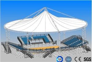 Basketballtribunesæde med baldakin